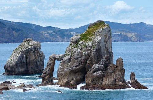 Preview: Biscay Bay Coast Landscape, Near Gaztelugatxe Island, Basque Country (Spain).