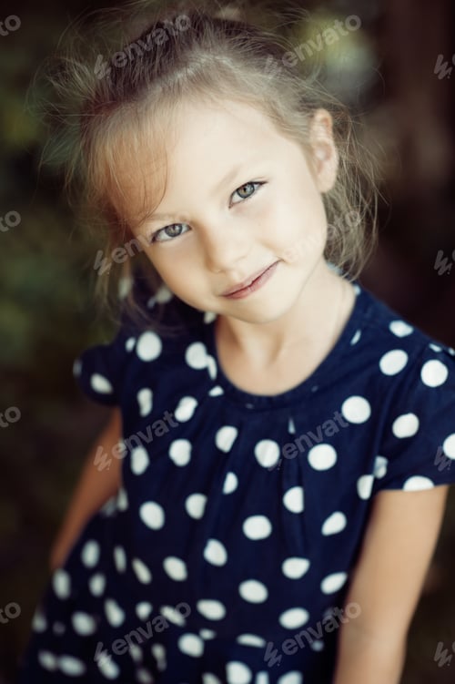 Preview: Cute Little Girl Portrait Outdoor