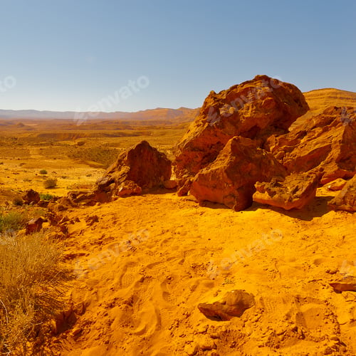 Preview: Big Stones Of Grand Crater In Negev Desert, Israel