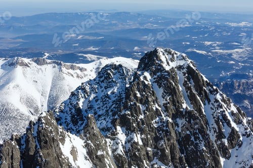 Preview: Winter Rocky Mountain Landscape (Tatranska Lomnitsa, High Tatras, Slovakia).