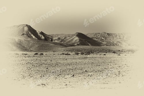 Preview: Loneliness And Emptiness Of The Rocky Hills Of The Negev Desert In Israel. Breathtaking Landscape