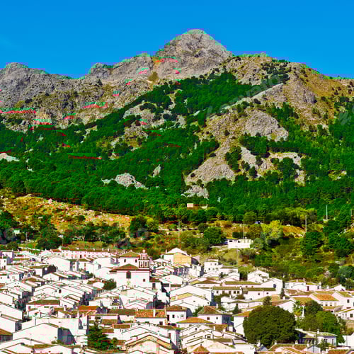 Preview: Aerial View To The White Spanish City Of Grazalema