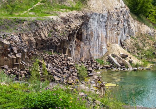 Vista previa: Summer Basalt Pillars Geological Reserve And Basaltove Lake, Kostopil District Of Rivne Region
