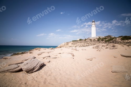 Preview: Lighthouse At Trafalgar Cape In Canos De Meca Barbate Cadiz Andalusia Spain