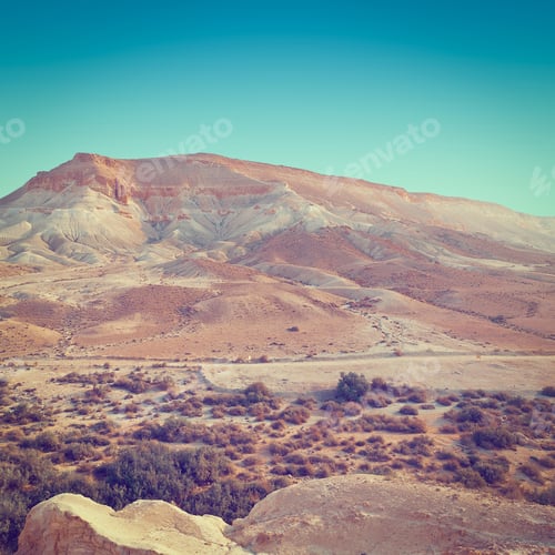 Preview: Rocky Hills Of The Negev Desert In Israel, Instagram Effect
