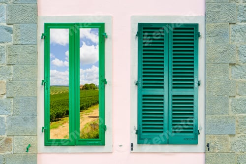Preview: Surreal View Of Vineyard Through The Window
