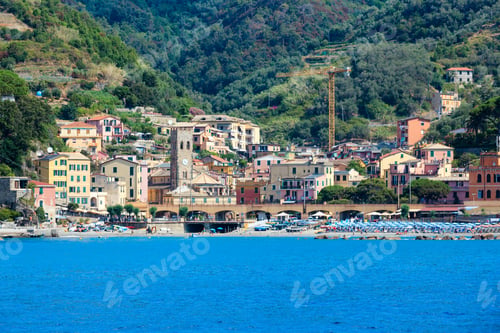 Preview: Summer Monterosso View From Excursion Ship. One Of Five Famous Villages Of Cinque Terre National