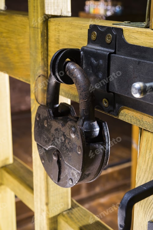 Preview: Lock On A Wooden Door