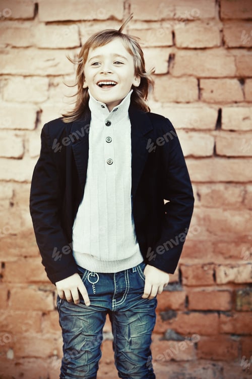 Preview: Portrait Of Cute Little Boy Laughing