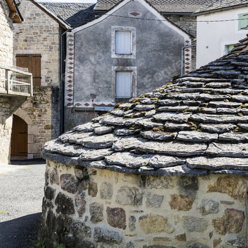 Preview: Medieval City Of Les Salelles Without People And Cars In France. Les Salelles Is A Commune In The