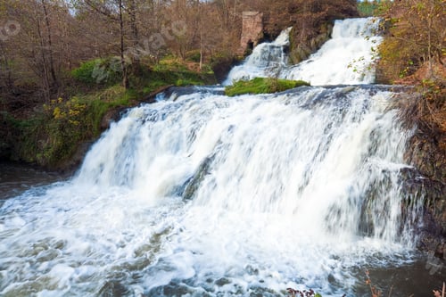 Preview: Powerful Waterfall On Autumn River (Nyrkiv, Ukraine)