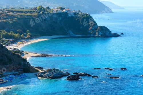 Preview: Beautiful Calabrian Tyrrhenian Sea Coastline Landscape. Not Far From Capo Vaticano Ricardi, Tropea