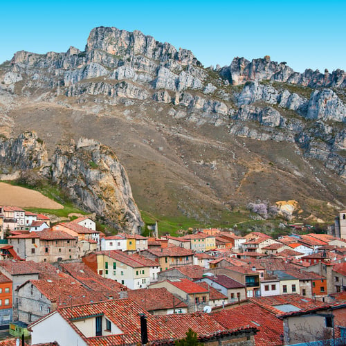 Preview: Spanish Medieval City On The Background Of Rocky Mountains