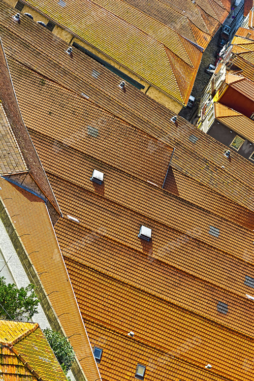 Preview: Aerial View To The Roofs In The Historic Center City Of Porto In Portugal