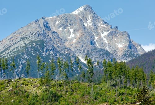 Preview: High Tatras Spring View With Snow On Mountainside (Slovakia)
