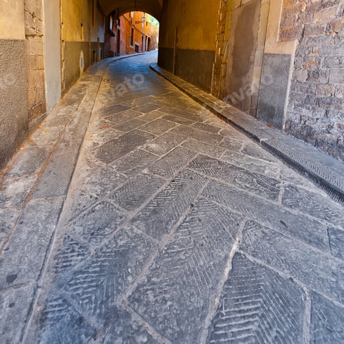 Preview: Narrow Passage With Old Buildings In Italian City, Instagram Effect