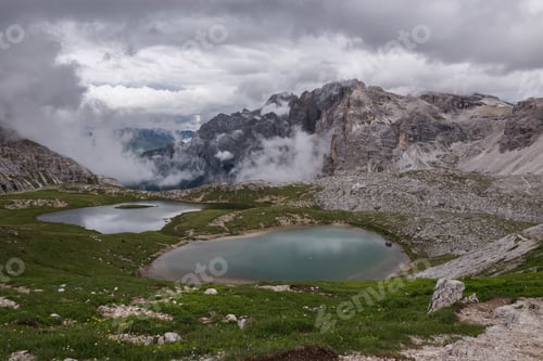 Preview: Male Hiker In The Italian Dolomites Mountains
