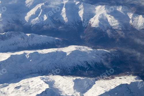 Preview: Alps Mountains And Clouds From Above