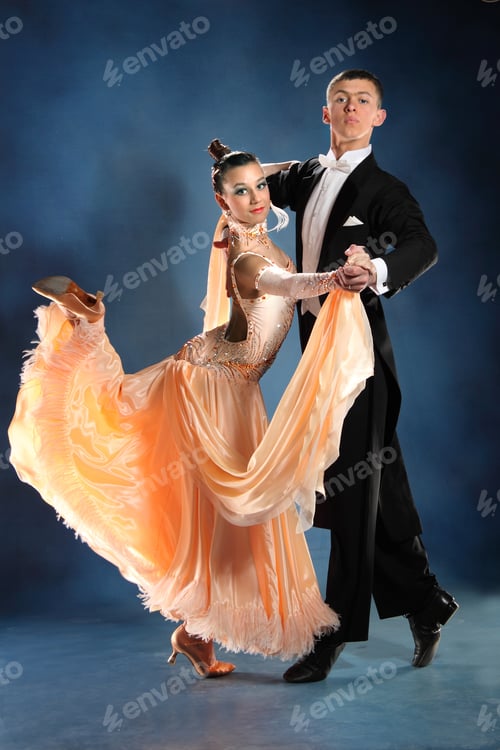 Preview: Beautiful Couple In The Active Ballroom Dance