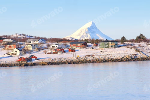 Preview: Frozen Mountains Near The Arctic Circle From A Ship Norway