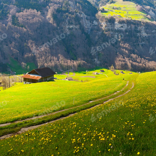 Preview: Small Village High Up In The Swiss Alps