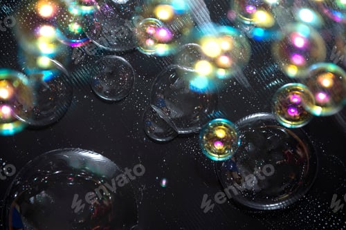 Preview: Abstract Photo Of Bubbles On A Black Background