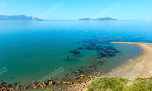 Preview: Morning Sea Rocky Coast Landscape (Narta Lagoon, Vlore, Albania).
