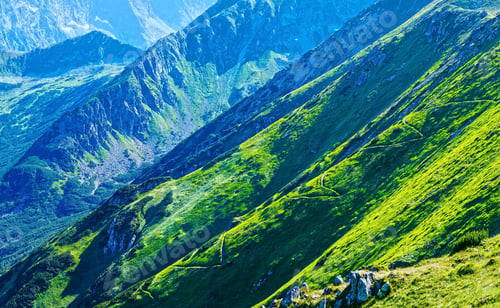 Preview: Zigzag Path On Summer Tatra Mountain (Poland, View From Kasprowy Wierch Mount)