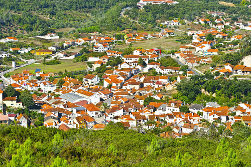 Preview: Aerial View Of The Small Modern Town In Portugal