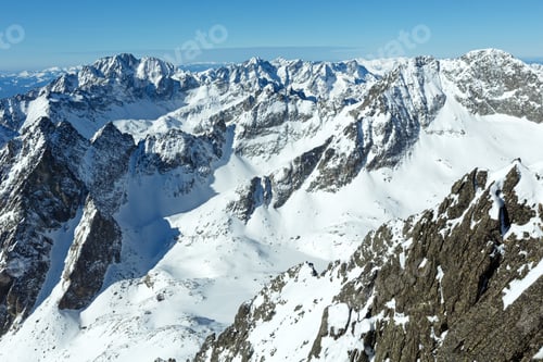 Preview: Winter Rocky Mountain Landscape (Tatranska Lomnitsa, High Tatras, Slovakia).