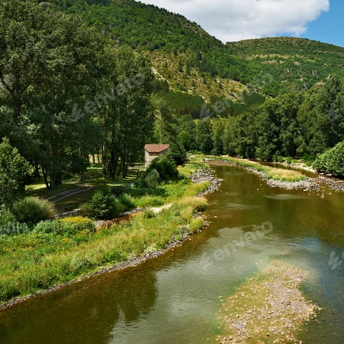 Preview: River At The Bottom Of Canyon In The French Alps