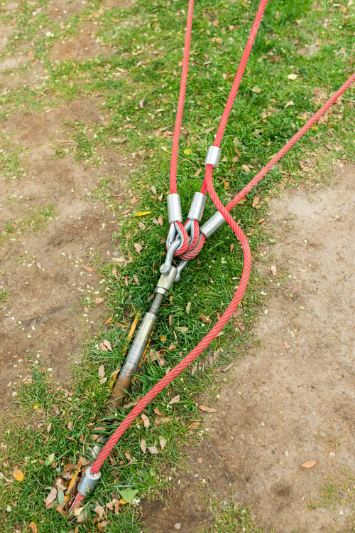 Preview: Fastening Of Cables, Attached Ropes With Metal