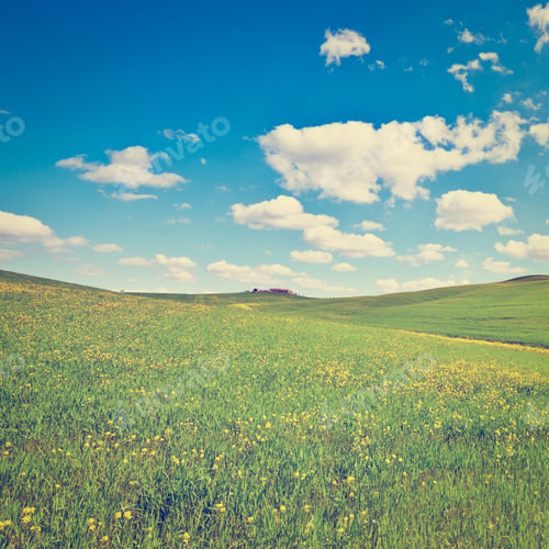 Preview: Farmhouse Surrounded By Sloping Meadows Of Tuscany, Instagram Effect