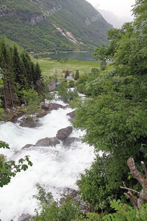 Preview: Village Geiranger, Geiranger Fjord, Norway.