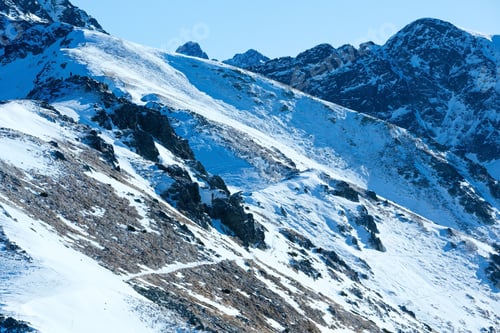 Preview: Winter Mountain Landscape. The Kasprowy Wierch In The Western Tatras (Poland).