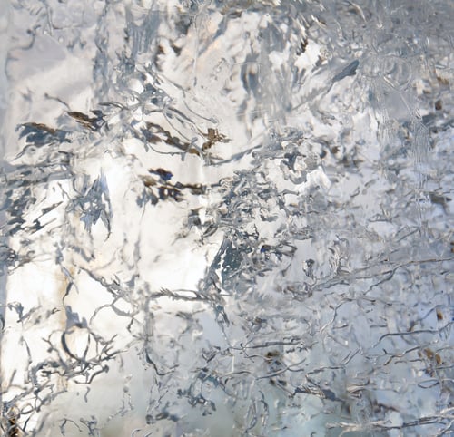 Preview: Glacial Transparent Block Of Ice With Interesting Drawings And Patterns