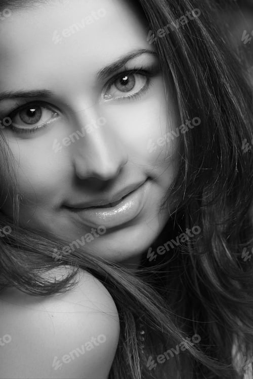 Preview: Portrait Of A Young Girl With Blue Eyes