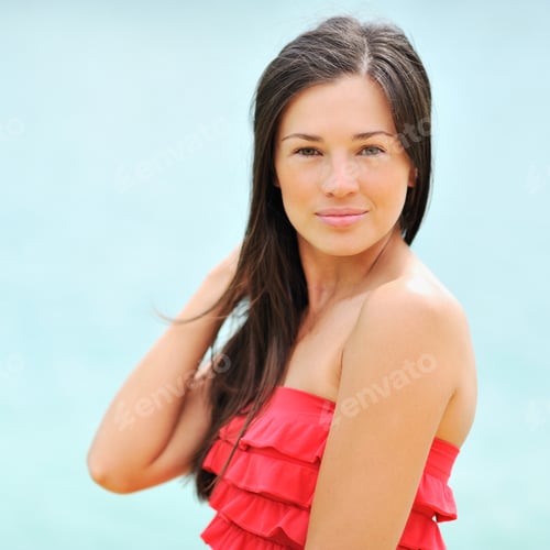 Preview: Pretty Woman Posing in Red Dress