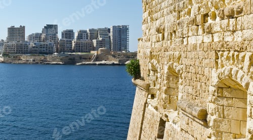 Preview: View Of The Modern Quarter Of Sliema From The Fort Of Valletta. Tas-Sliema Is A Town Located On The