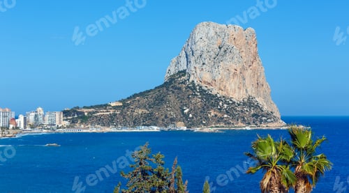 Preview: Summer Sea View With Rock (Penon De Ifach) Of Calp Town At Costa Blanca (Valencia), Spain.
