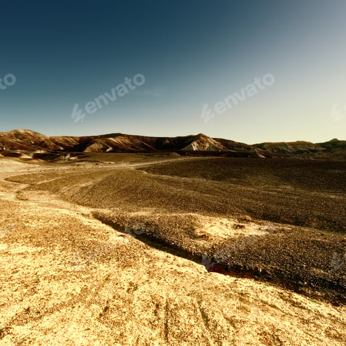 Preview: Desert On The West Bank Of The Jordan River, Vintage Style Toned Picture