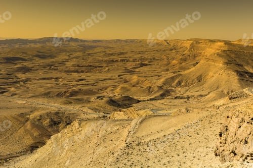 Preview: Rocky Hills Of The Negev Desert In Israel At Sunrise. Breathtaking Landscape Of The Desert Rock