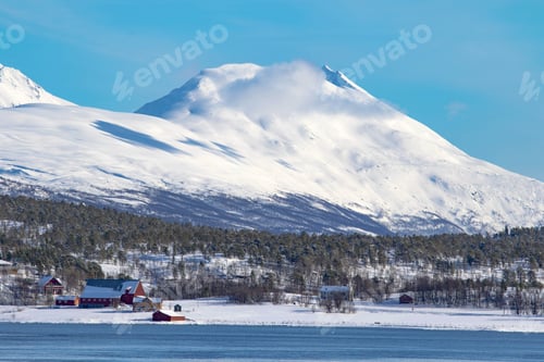 Preview: Winter Landscape Of The Norwegain Sea Near Tromso North Of Norway