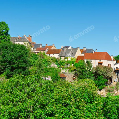 Preview: Red And Black Tiles Of The French Town