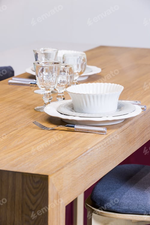 Preview: Crockery On A Wooden Wall