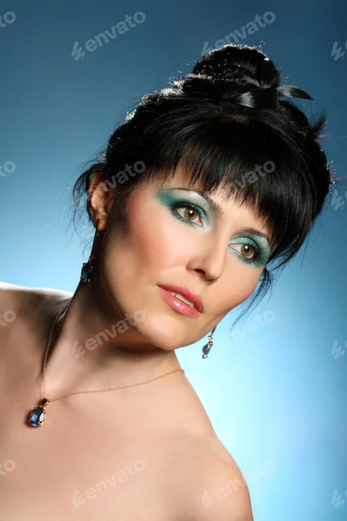 Preview: Portrait Of Beautiful Girl With The Mysterious Make-Up