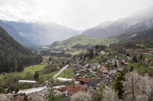 Preview: View Of Switzerland Landscape From The Bernina Express Train