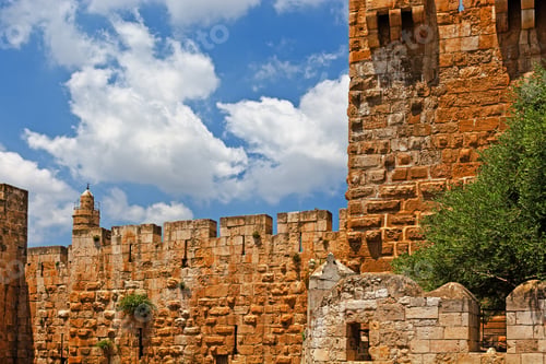 Preview: Tower Of David And Ancient Walls Surrounding Old City Of Jerusalem