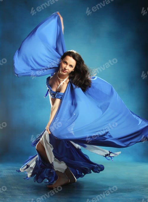 Preview: Portrait Of A Beautiful Girl In The Active Dance