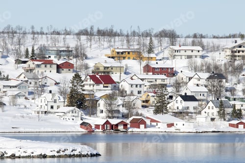 Preview: Winter Landscape Of The Norwegain Sea Near Tromso North Of Norway